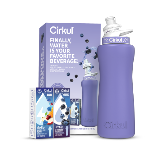 32oz. Matte Periwinkle Stainless Steel Bottle Starter Kit U8